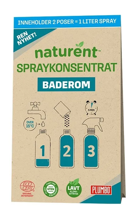 Naturent Baderom spraykonsentrat 2 pk.Ecocert