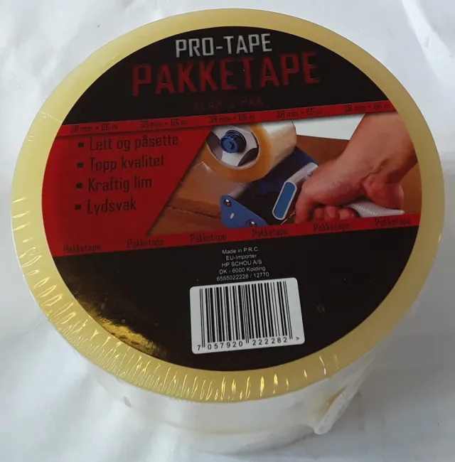 Pakketape Klar  2pk    50mm x 66m